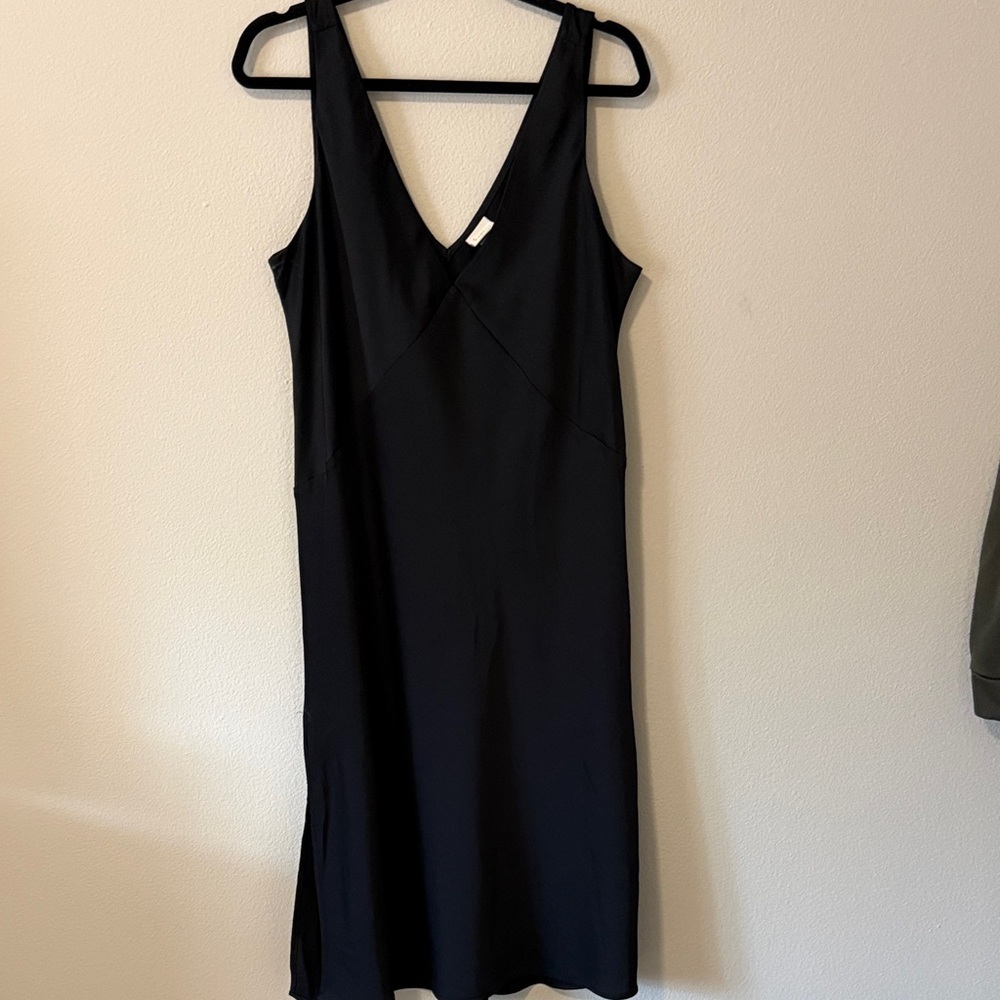 a new day Black V-Neck Midi Dress